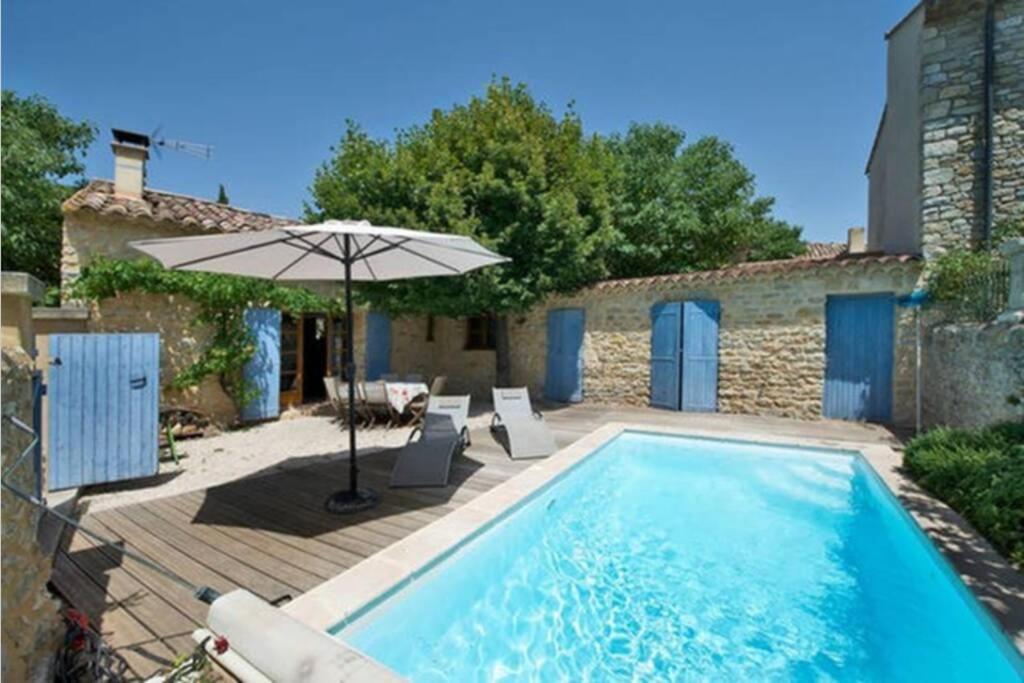 Maison De Plain Pied Pour 4 Pers Piscine Lussan Lussan  エクステリア 写真