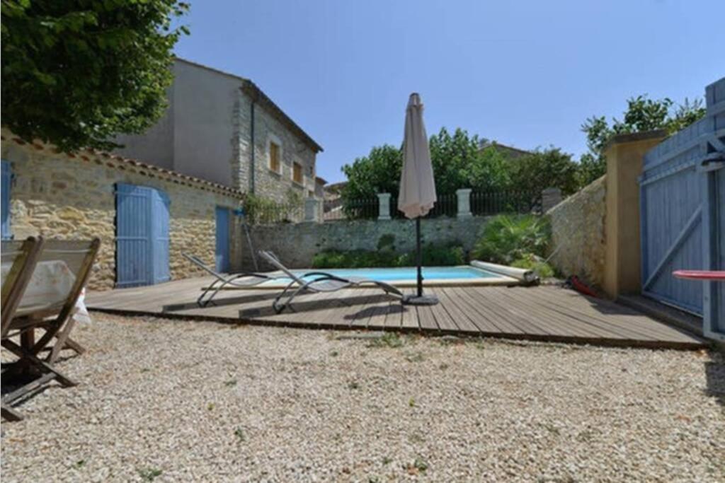 Maison De Plain Pied Pour 4 Pers Piscine Lussan Lussan  エクステリア 写真